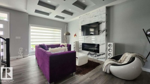 13026 120 Street, Edmonton, AB - Indoor Photo Showing Other Room With Fireplace