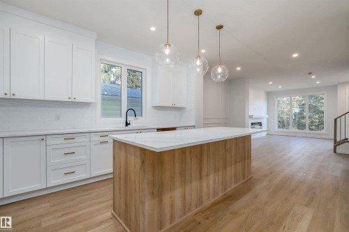 9540 148 Street, Edmonton, AB - Indoor Photo Showing Kitchen With Upgraded Kitchen