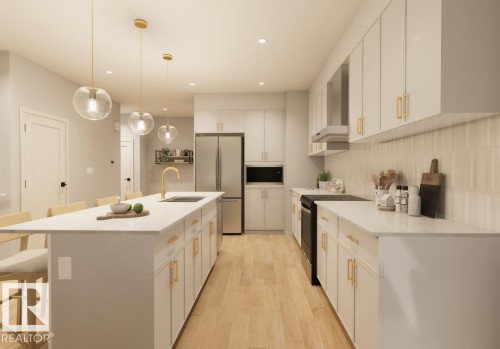 159 Royal Street, St. Albert, AB - Indoor Photo Showing Kitchen With Upgraded Kitchen