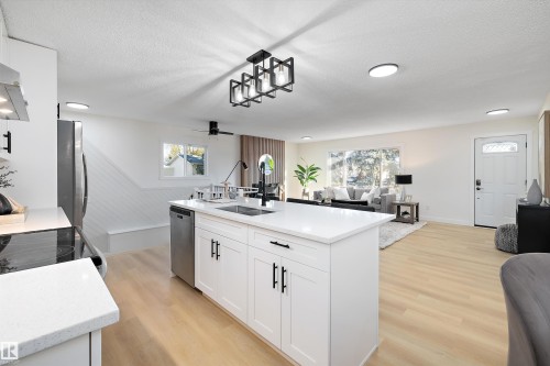 14736 122 Street, Edmonton, AB - Indoor Photo Showing Kitchen With Double Sink