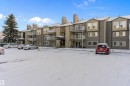 Snow covered building featuring a view of apartment building / complex - 305 32 Alpine Place, St. Albert, AB  - Outdoor With Facade 