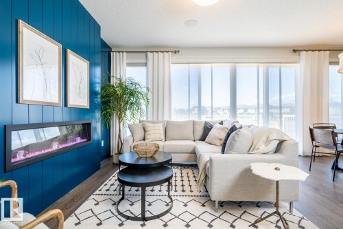 18166 73A Street, Edmonton, AB - Indoor Photo Showing Living Room With Fireplace