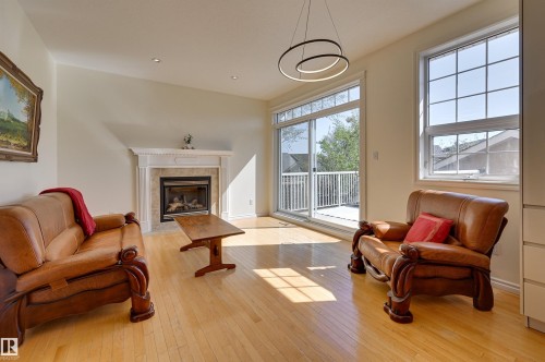 11729 71A Avenue, Edmonton, AB - Indoor Photo Showing Living Room With Fireplace