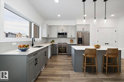 18924 28 Avenue, Edmonton, AB - Indoor Photo Showing Kitchen With Upgraded Kitchen