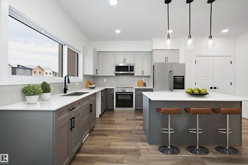 18924 28 Avenue, Edmonton, AB - Indoor Photo Showing Kitchen With Upgraded Kitchen