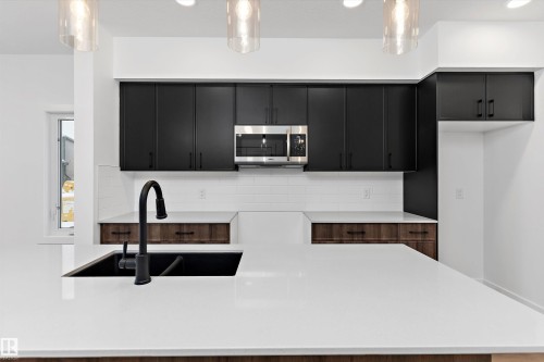 2004 191 Street, Edmonton, AB - Indoor Photo Showing Kitchen With Double Sink