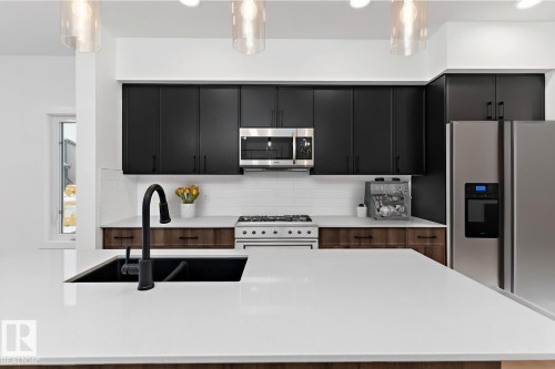2004 191 Street, Edmonton, AB - Indoor Photo Showing Kitchen With Double Sink