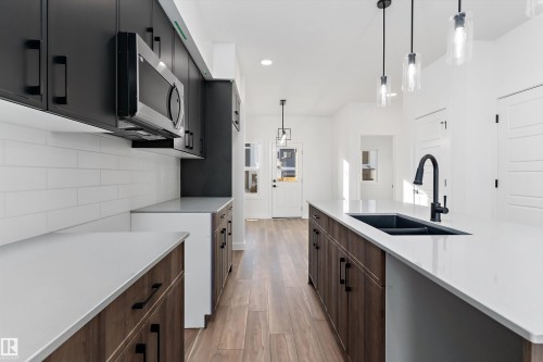 2016 191 Street, Edmonton, AB - Indoor Photo Showing Kitchen With Double Sink With Upgraded Kitchen