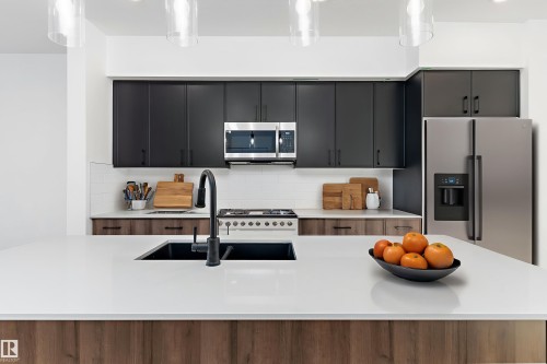 2016 191 Street, Edmonton, AB - Indoor Photo Showing Kitchen With Double Sink With Upgraded Kitchen