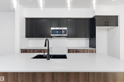 2016 191 Street, Edmonton, AB - Indoor Photo Showing Kitchen With Double Sink