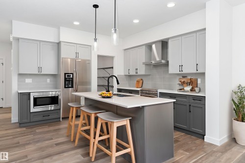 20704 43 Avenue, Edmonton, AB - Indoor Photo Showing Kitchen With Upgraded Kitchen