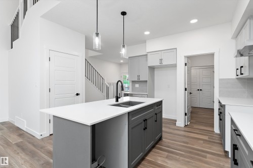 20704 43 Avenue, Edmonton, AB - Indoor Photo Showing Kitchen With Double Sink