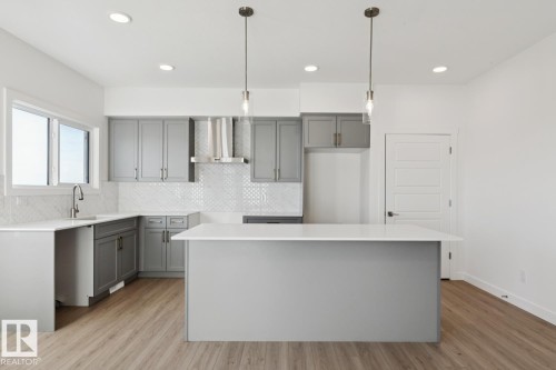 19027 20 Avenue, Edmonton, AB - Indoor Photo Showing Kitchen With Upgraded Kitchen