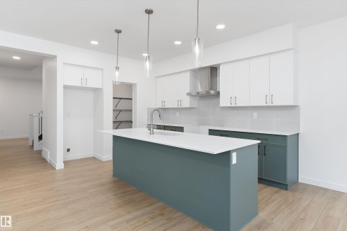 4015 208 Street, Edmonton, AB - Indoor Photo Showing Kitchen With Upgraded Kitchen