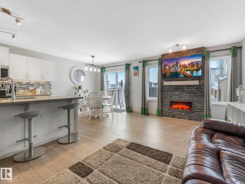 2003 Westerra Loop, Stony Plain, AB - Indoor Photo Showing Living Room With Fireplace