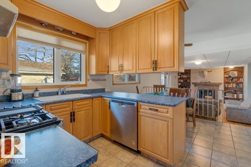 5004 144 Street, Edmonton, AB - Indoor Photo Showing Kitchen With Double Sink
