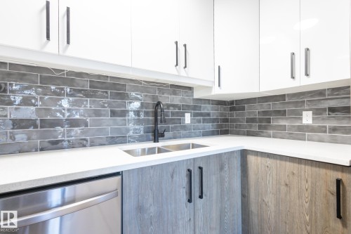 14035 121 Street, Edmonton, AB - Indoor Photo Showing Kitchen With Double Sink With Upgraded Kitchen