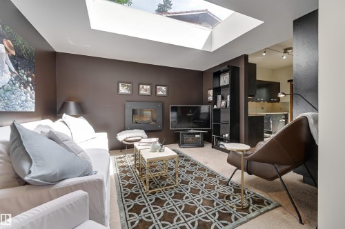 14232 Ravine Drive, Edmonton, AB - Indoor Photo Showing Living Room With Fireplace