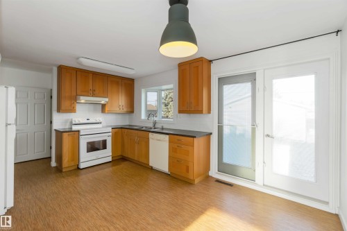 7516 136 Avenue, Edmonton, AB - Indoor Photo Showing Kitchen With Double Sink