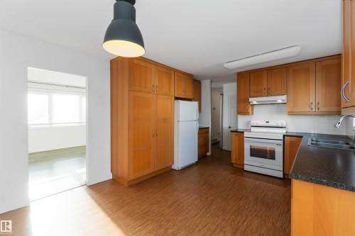 7516 136 Avenue, Edmonton, AB - Indoor Photo Showing Kitchen With Double Sink