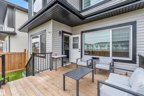 Deck featuring an outdoor living space - 15518 13A Avenue, Edmonton, AB - Outdoor With Deck Patio Veranda With Exterior