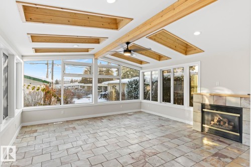 10629 79 Street, Edmonton, AB - Indoor Photo Showing Other Room With Fireplace