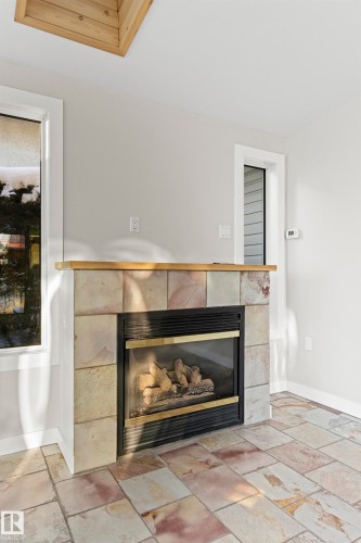 10629 79 Street, Edmonton, AB - Indoor Photo Showing Living Room With Fireplace