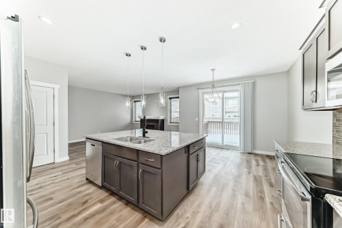 Edmonton, AB - Indoor Photo Showing Kitchen With Double Sink With Upgraded Kitchen