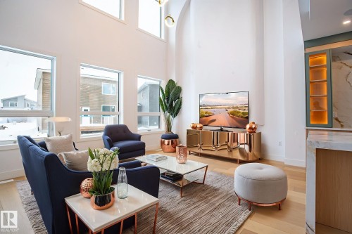 43 Eldridge Point(E), St. Albert, AB - Indoor Photo Showing Living Room
