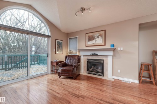 33 Eldorado Drive, St. Albert, AB - Indoor Photo Showing Living Room With Fireplace