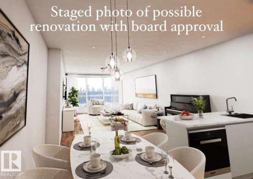 1202 9835 113 Street, Edmonton, AB - Indoor Photo Showing Dining Room