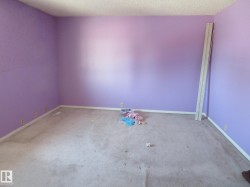 Carpeted empty room featuring baseboards and a textured ceiling - 