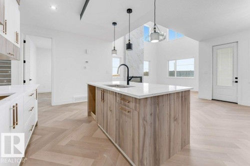 16840 33 Avenue, Edmonton, AB - Indoor Photo Showing Kitchen With Double Sink With Upgraded Kitchen