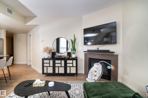 304 11933 Jasper Avenue, Edmonton, AB - Indoor With Fireplace