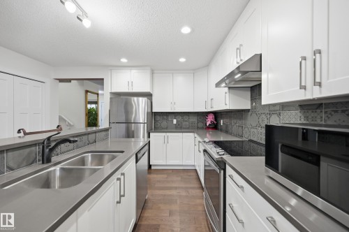22112 88 Avenue, Edmonton, AB - Indoor Photo Showing Kitchen With Stainless Steel Kitchen With Double Sink With Upgraded Kitchen