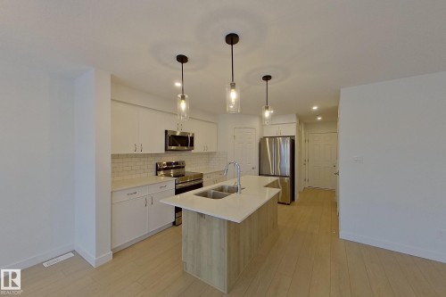 18910 29 Avenue, Edmonton, AB - Indoor Photo Showing Kitchen With Double Sink With Upgraded Kitchen