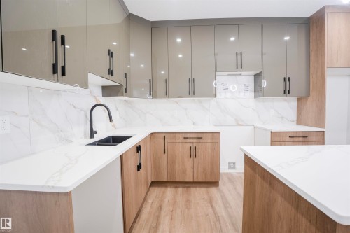 5211 104A Street Nw, Edmonton, AB - Indoor Photo Showing Kitchen With Double Sink With Upgraded Kitchen