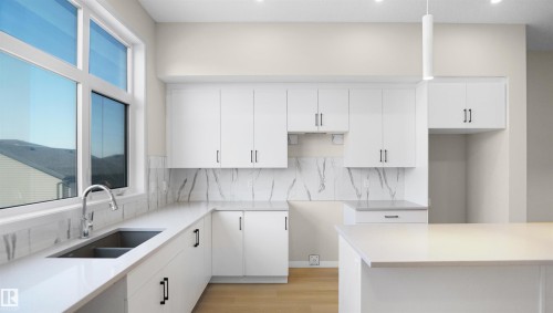 7116 51 Avenue, Beaumont, AB - Indoor Photo Showing Kitchen With Double Sink