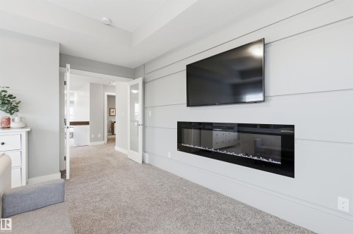 2046 Ware Road, Edmonton, AB - Indoor Photo Showing Living Room With Fireplace