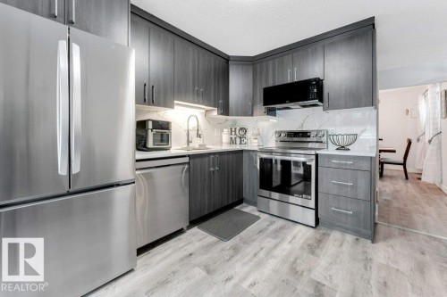 18010 96 Ave, Edmonton, AB - Indoor Photo Showing Kitchen With Stainless Steel Kitchen With Upgraded Kitchen