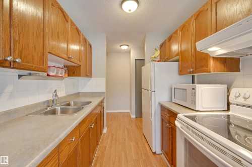 302 10230 114 Street, Edmonton, AB - Indoor Photo Showing Kitchen With Double Sink