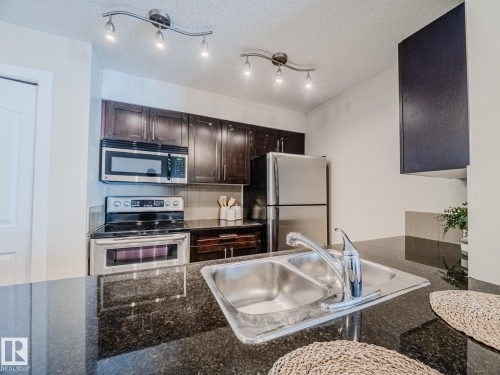 211 11803 22 Avenue, Edmonton, AB - Indoor Photo Showing Kitchen With Double Sink