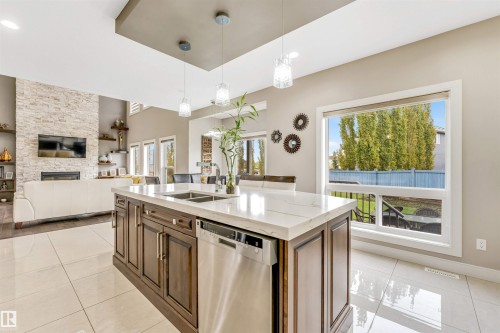 5503 Poirier Way, Beaumont, AB - Indoor Photo Showing Kitchen With Double Sink