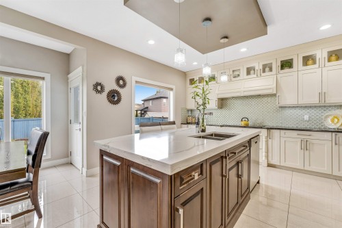 5503 Poirier Way, Beaumont, AB - Indoor Photo Showing Kitchen With Double Sink With Upgraded Kitchen
