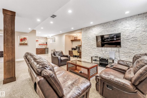 5503 Poirier Way, Beaumont, AB - Indoor With Fireplace