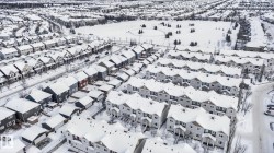View of snowy aerial view - 