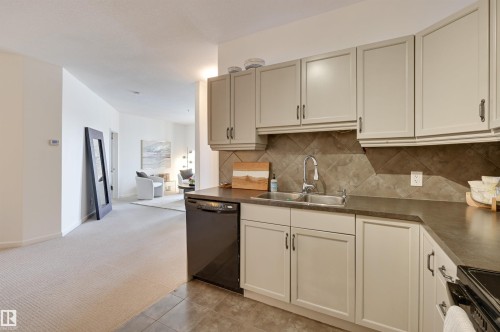 221 6083 Maynard Way, Edmonton, AB - Indoor Photo Showing Kitchen With Double Sink