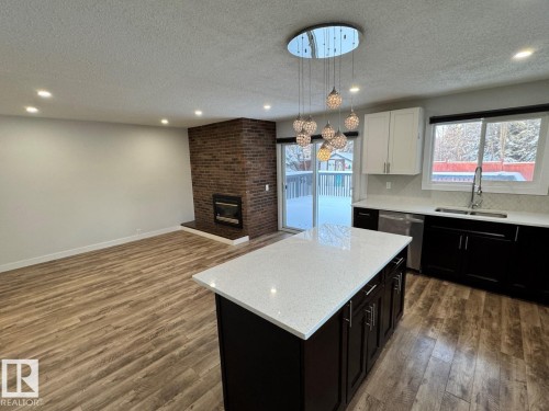 18404 66 Avenue, Edmonton, AB - Indoor Photo Showing Kitchen With Double Sink
