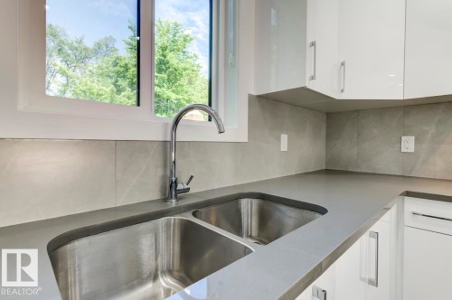 101 10751 85 Avenue, Edmonton, AB - Indoor Photo Showing Kitchen With Double Sink