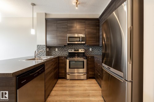 203 2590 Anderson Way, Edmonton, AB - Indoor Photo Showing Kitchen With Double Sink With Upgraded Kitchen
